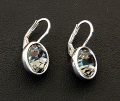 Black Diamond Swarovski Silver Ear drop