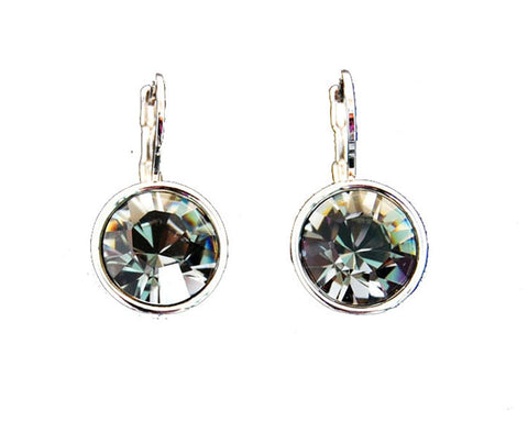 Black Diamond Swarovski Silver Ear drop