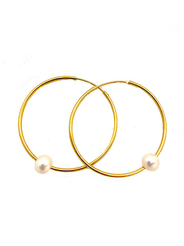 Pearly Hoops Earrings
