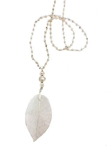 Silver Leaf Necklace