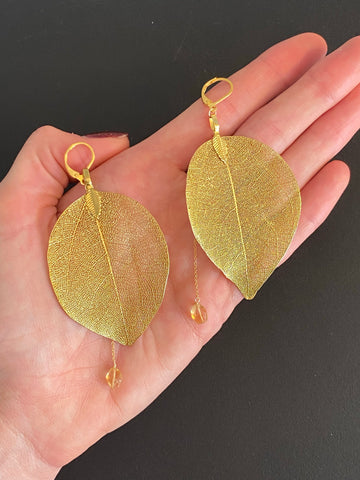 Gold Leaf Earrings