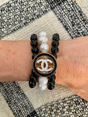 CC Black & White Button bracelet