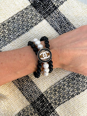 CC Black & White Button bracelet