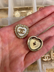 CC Pearl CZ Heart Button bracelet