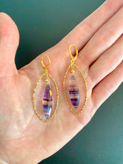 Marquis Fluorite Earrings