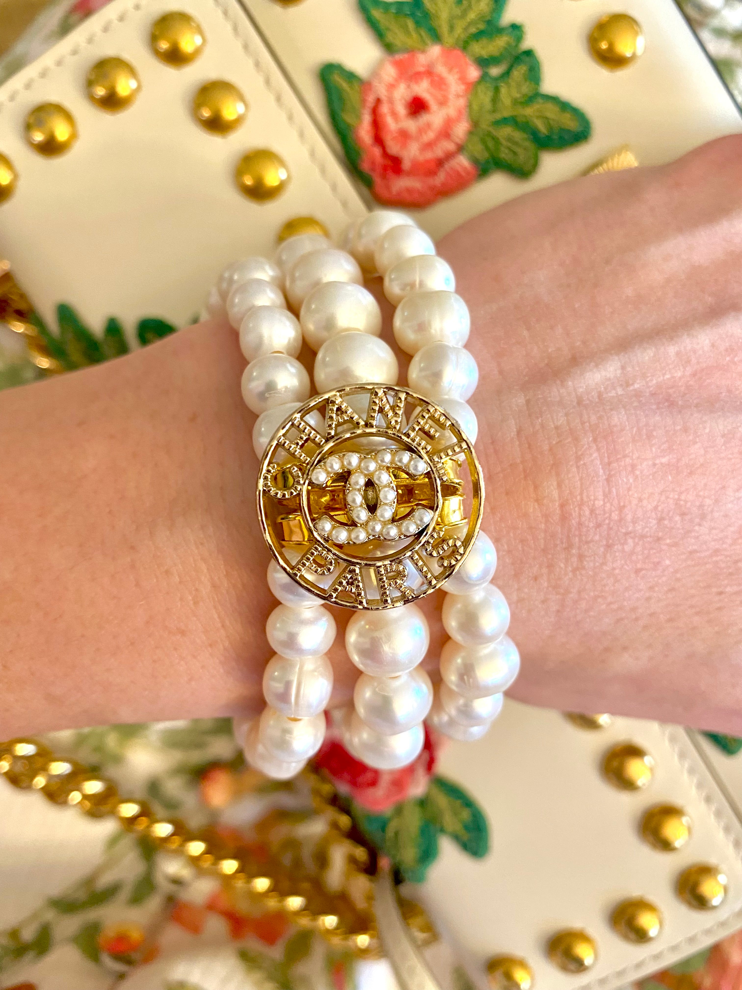 CC Pearl in Paris Button bracelet – Cimber Designs