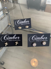 CZ Vermeil Gold Stud Earring