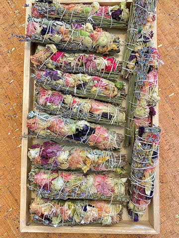 Dried Flower White Sage Smudge Sticks