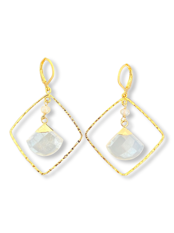 Diamond Fan Earrings +5colors